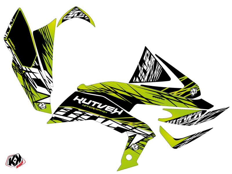Kit graphique Quad Eraser Kawasaki 450 KFX Vert Noir | Kawasaki | Kutvek - View 2