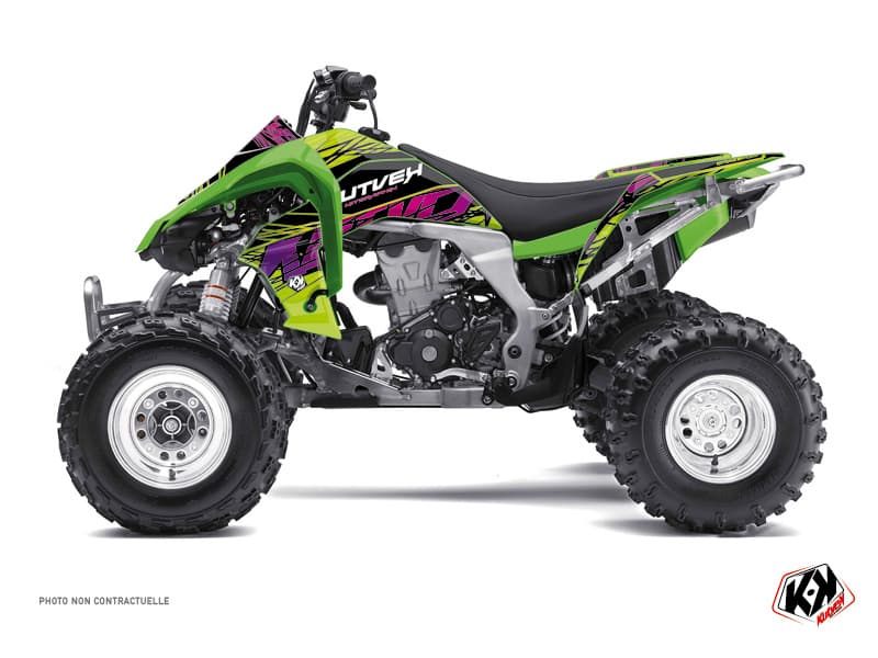 kit graphique quad kawasaki kfx 450 eraser vert  