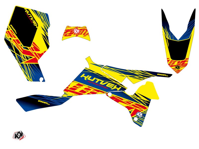 kit graphique quad suzuki ltr 450 eraser bleu-jaune | Suzuki | Kutvek - View 2
