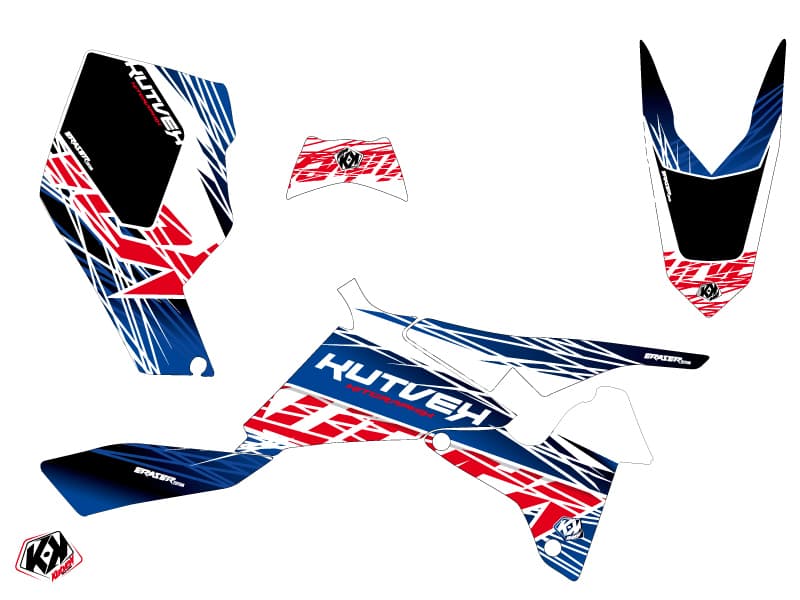 kit graphique quad suzuki ltr 450 eraser bleu-rouge | Suzuki | Kutvek - View 2