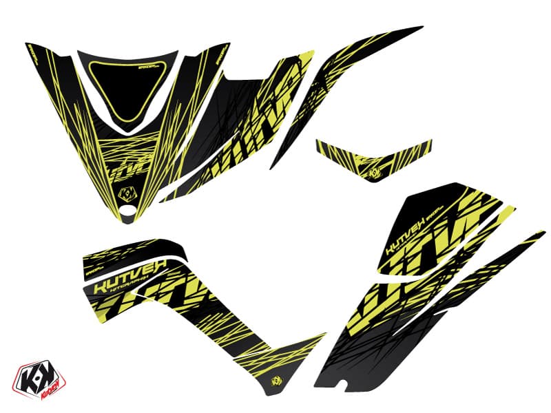 kit graphique quad kymco maxxer 450 eraser neon gris | Kymko | Kutvek - View 2