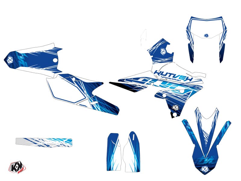 dirt bike yamaha wr 450 f eraser blue  graphic kit | WR | Kutvek - View 2