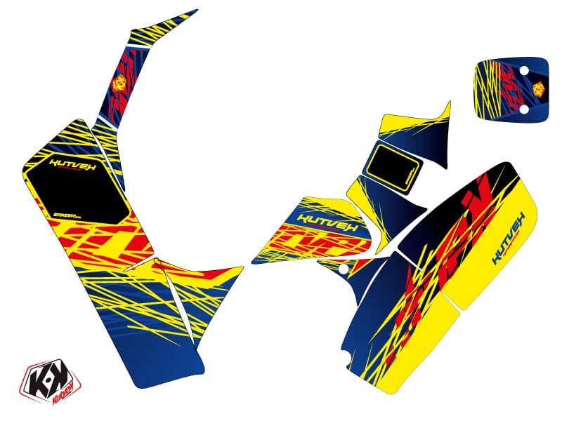 kit graphique quad suzuki lt 50 eraser bleu-jaune | Suzuki | Kutvek - View 2
