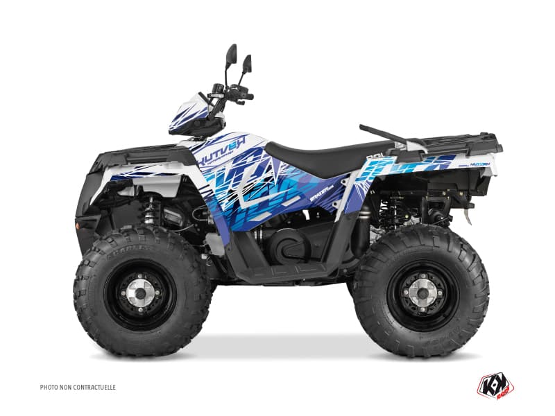 atv polaris sportsman 570 touring eraser blue  graphic kit 