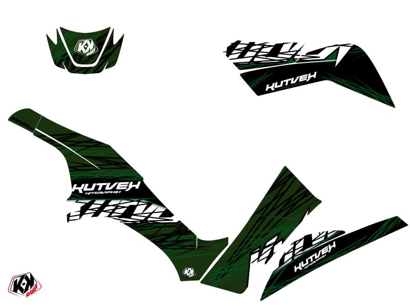 Kit graphique Quad Eraser Kawasaki 650 KVF Noir Vert | Kawasaki | Kutvek - View 2