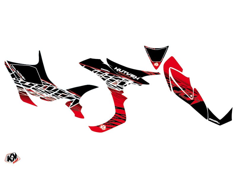 Kit graphique Quad Eraser Honda 700 TRX Rouge Blanc | Honda | Kutvek - View 2