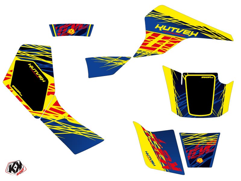 kit graphique quad suzuki lt 80 quadsport eraser bleu-jaune | Suzuki | Kutvek - View 2