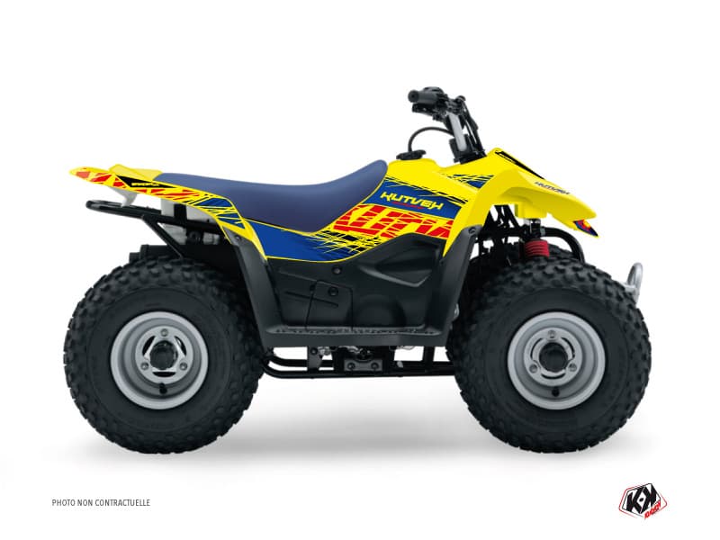 kit graphique quad suzuki ltz 90 eraser bleu-jaune  