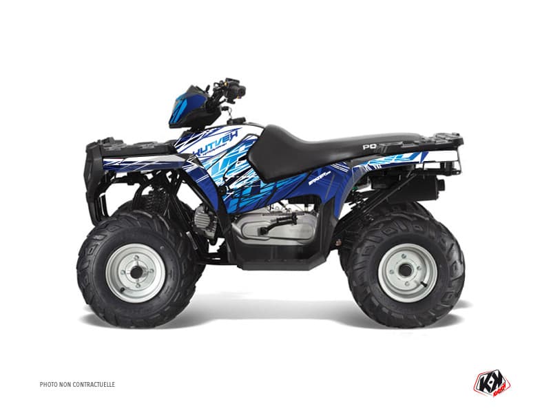 kit graphique quad polaris sportsman 90 eraser bleu  