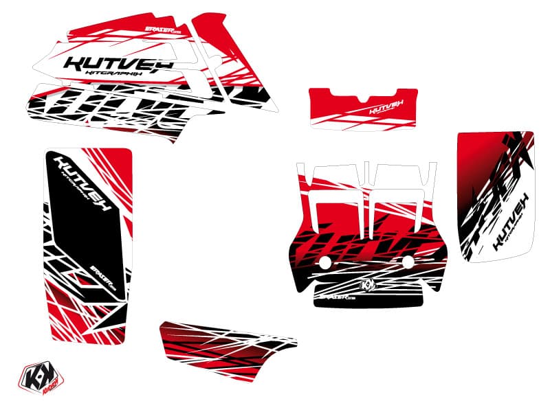 kit graphique quad yamaha banshee eraser rouge-blanc | Yamaha | Kutvek - View 2