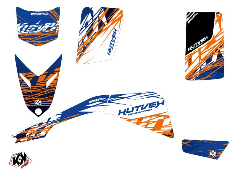 Kit graphique Quad Eraser Yamaha Blaster Bleu Orange | Yamaha | Kutvek - View 2