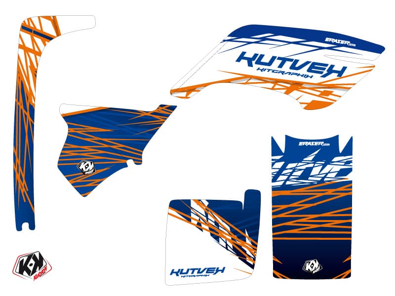 kit graphique quad yamaha breeze 125 eraser bleu-orange | Yamaha | Kutvek - View 2
