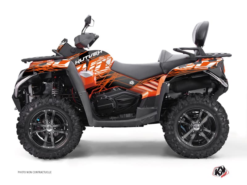 Kit graphique Quad Eraser CF MOTO CFORCE 800 S Orange Noir