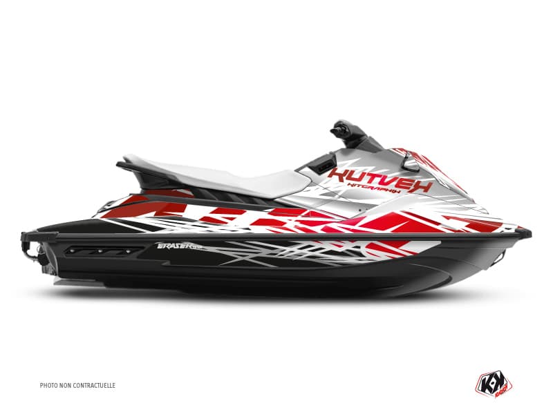 deko-set jetski yamaha ex sport eraser weiß-rot 