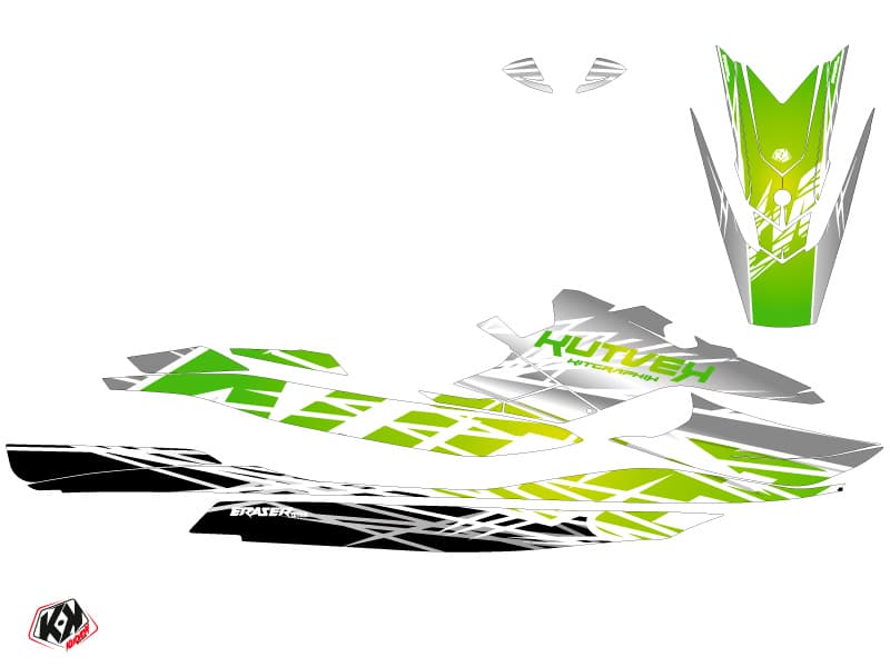 kit decorativo moto d'acqua yamaha ex sport eraser bianco-verde | Yamaha | Kutvek - View 2