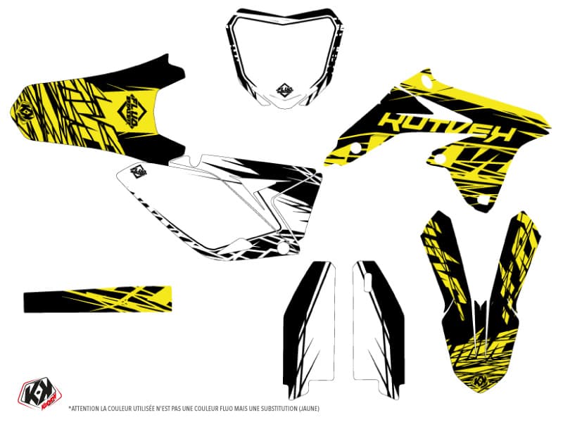 deko-set moto-cross eraser fluo suzuki 250 rmz gelb | Suzuki | Kutvek - View 2