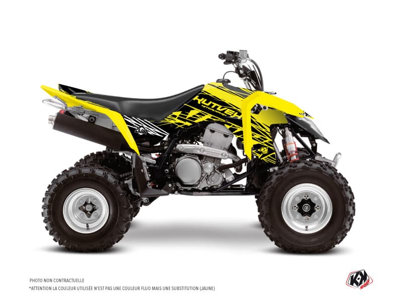 kit graphique quad suzuki ltz 400 ie eraser fluo jaune  