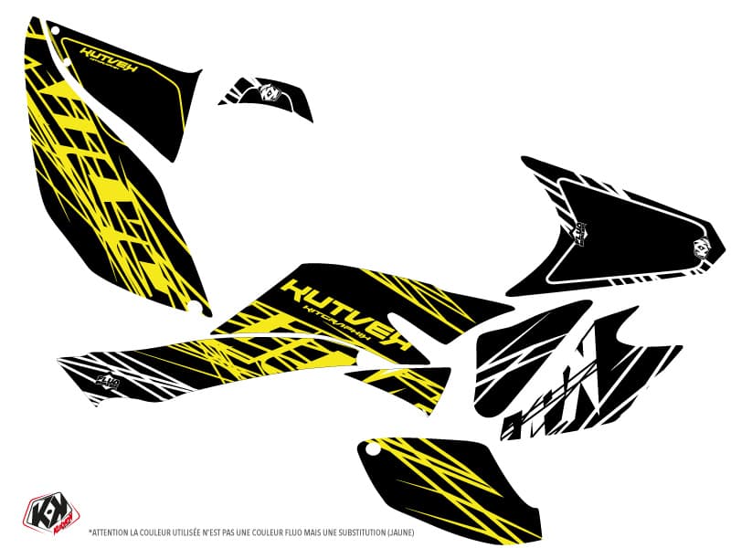 kit graphique quad honda trx 400 eraser fluo jaune | Honda | Kutvek - View 2