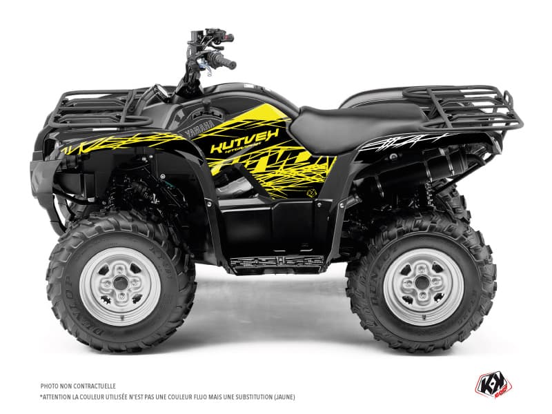 Kit graphique Quad Eraser Fluo Yamaha 450 Grizzly Jaune