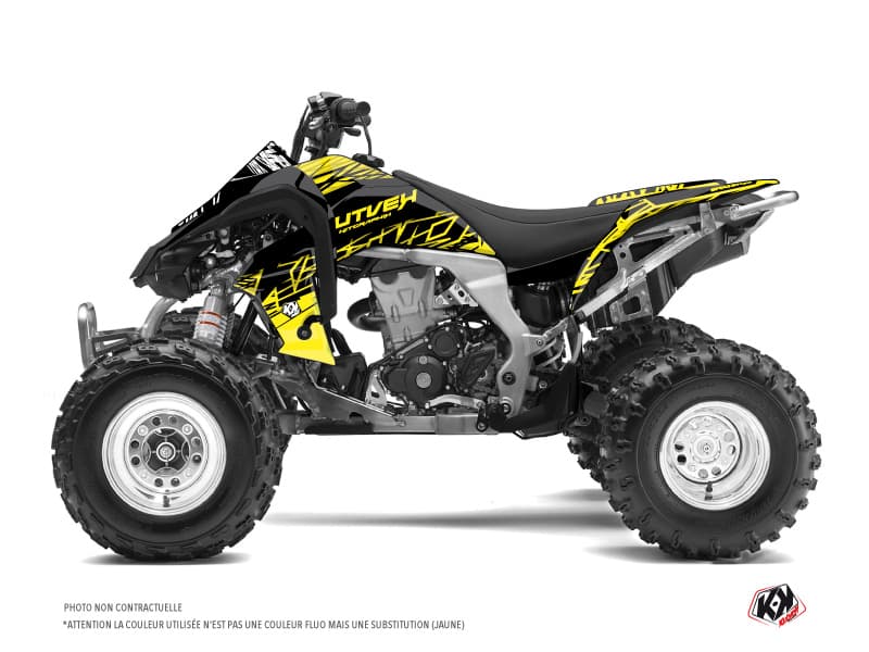 Kit graphique Quad Eraser Fluo Kawasaki 450 KFX Jaune