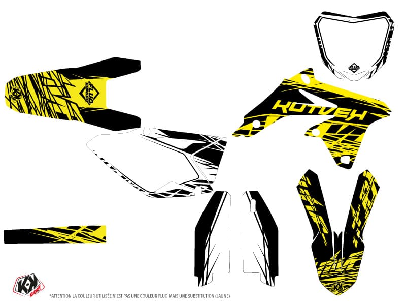 deko-set moto-cross eraser fluo suzuki 450 rmz gelb | Suzuki | Kutvek - View 2