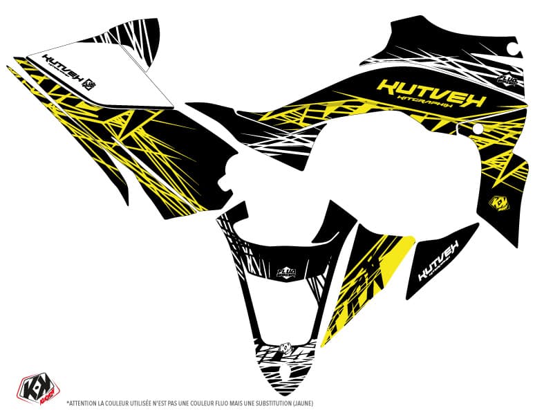 Yamaha 450 YFZ R ATV Eraser Fluo Graphic Kit Yellow | Yamaha | Kutvek - View 2