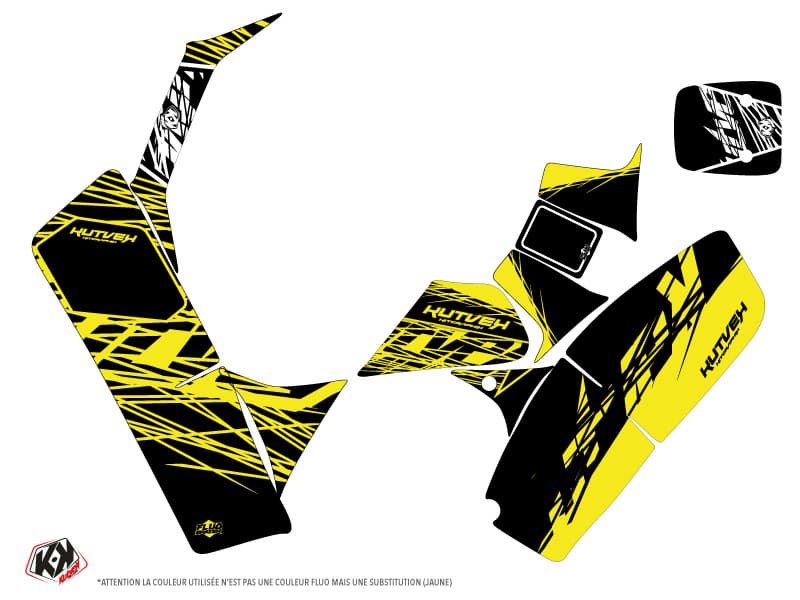 Kit graphique Quad Eraser Fluo Suzuki 50 LT Jaune | Suzuki | Kutvek - View 2
