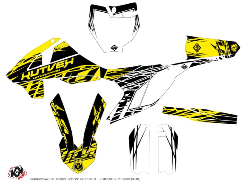 deko-set moto-cross ktm sx 65 eraser fluo gelb | KTM | Kutvek - View 2