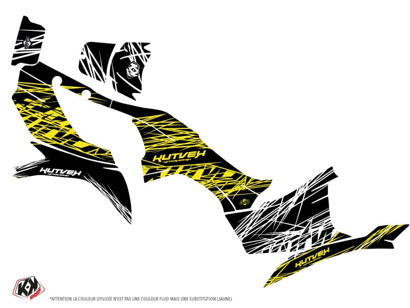 kit graphique quad kawasaki kvf 750 eraser fluo jaune | Kawasaki | Kutvek - View 2