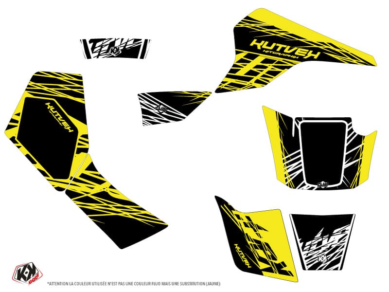 kit graphique quad suzuki lt 80 quadsport eraser fluo jaune | Suzuki | Kutvek - View 2