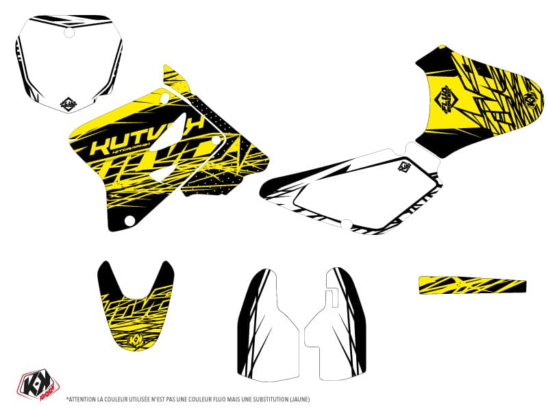 deko-set moto-cross suzuki rm 85 eraser fluo gelb | Suzuki | Kutvek - View 2