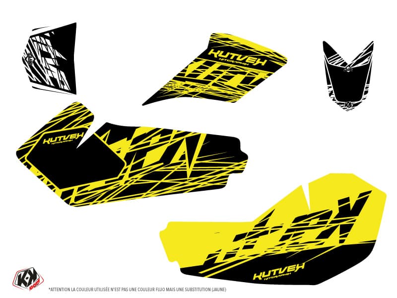 kit graphique quad suzuki ltz 90 eraser fluo jaune | Suzuki | Kutvek - View 2
