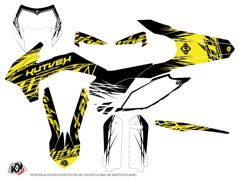 deko-set moto-cross eraser fluo ktm exc-excf gelb | KTM | Kutvek - View 2