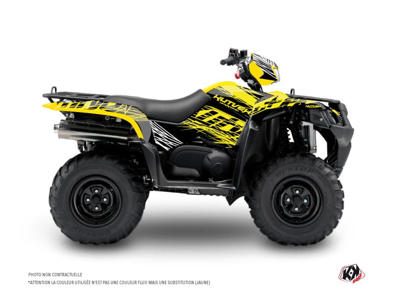 kit graphique quad suzuki king quad 400 eraser fluo jaune | Suzuki | Kutvek