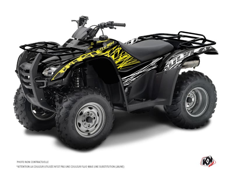 kit graphique quad honda rancher 420 eraser fluo jaune  