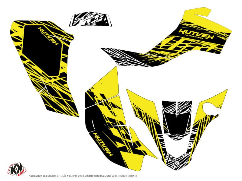 kit graphique quad suzuki quadsport 50 z eraser fluo jaune | Suzuki | Kutvek - View 2