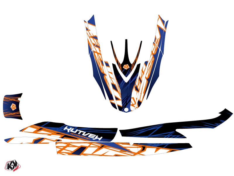 kit graphique jet-ski yamaha fzr eraser bleu-orange | Yamaha | Kutvek - View 2