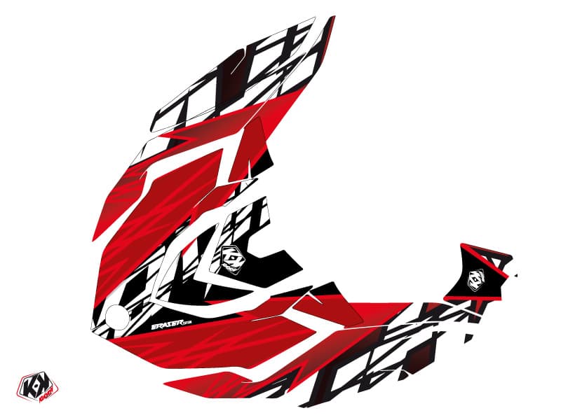 kit graphique jet-ski seadoo gtr eraser rouge-blanc | Seadoo | Kutvek - View 2