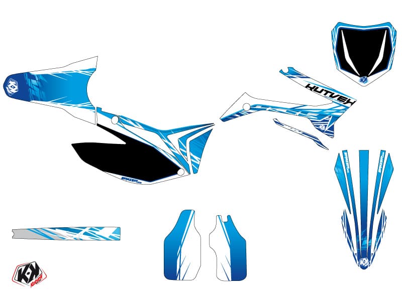 kit graphique motocross tm mx 125 eraser bleu | TM | Kutvek - View 2