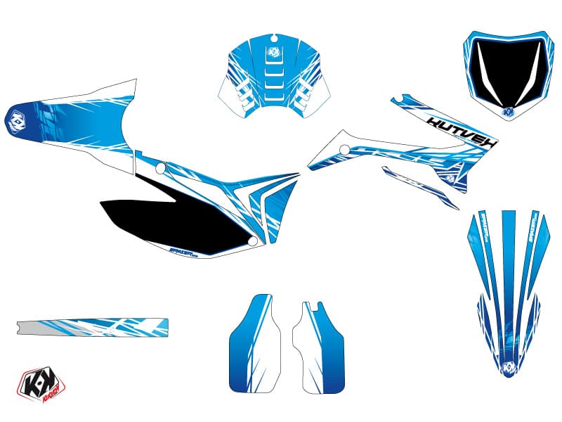 Kit graphique Moto Cross Eraser TM MX 250 FI Bleu | TM | Kutvek - View 2