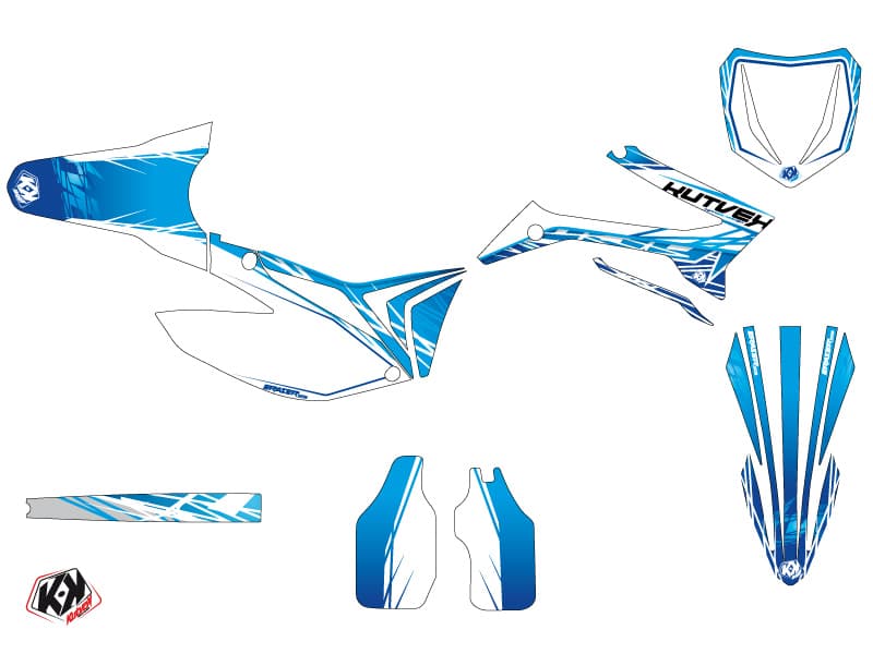 kit graphique motocross tm mx 300 eraser bleu | TM | Kutvek - View 2