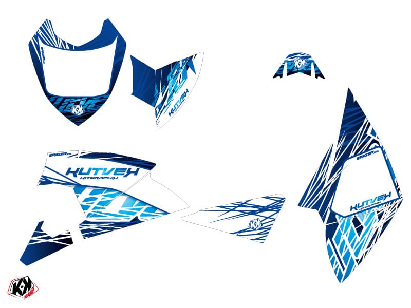 Graphic Kit ATV Eraser Polaris Outlaw 450 Blue | Polaris | Kutvek - View 2