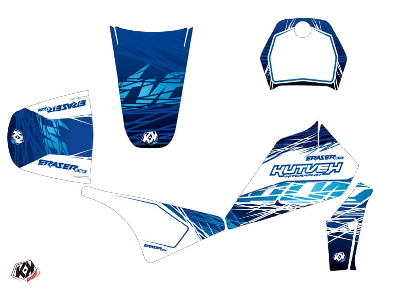 dirt bike yamaha pw 80 eraser blue  graphic kit | PW 80 | Kutvek - View 2