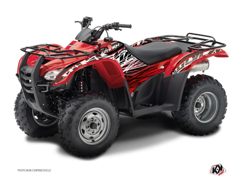 Kit graphique Quad Eraser Honda Rancher 420 Rouge Blanc
