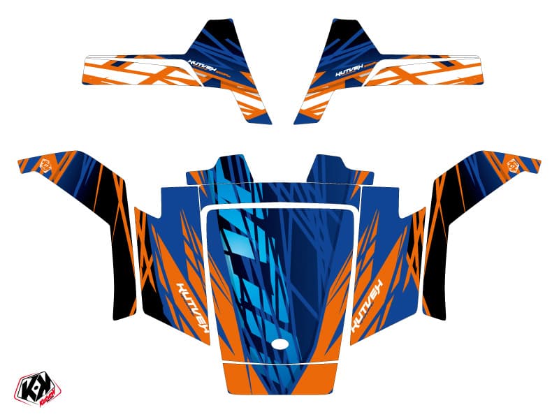 kit graphique ssv polaris rzr 170 eraser bleu-orange | Polaris | Kutvek - View 2