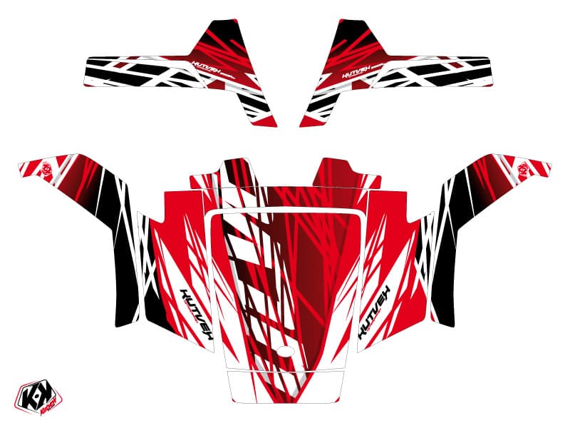 Kit graphique SSV Eraser Polaris RZR 170 Rouge Blanc | Polaris | Kutvek - View 2