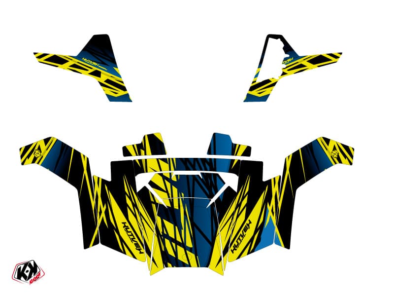 kit graphique ssv polaris rzr 570 eraser neon bleu | Polaris | Kutvek - View 2