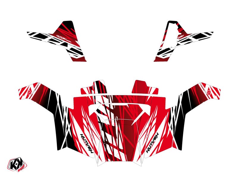 kit graphique ssv polaris rzr 570 eraser rouge-blanc | Polaris | Kutvek - View 2