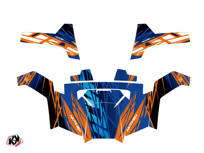 kit graphique ssv polaris rzr 800 eraser bleu-orange | Polaris | Kutvek - View 2