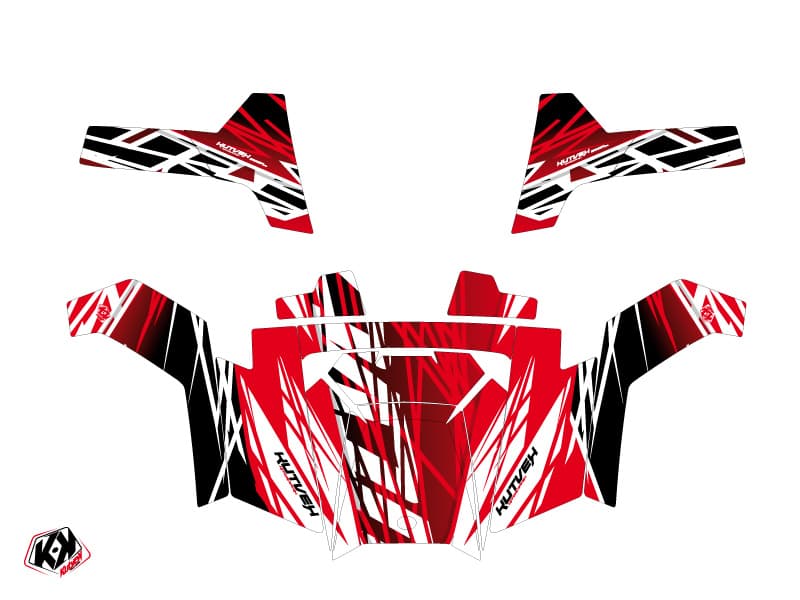 kit graphique ssv polaris rzr 800 eraser rouge-blanc | Polaris | Kutvek - View 2